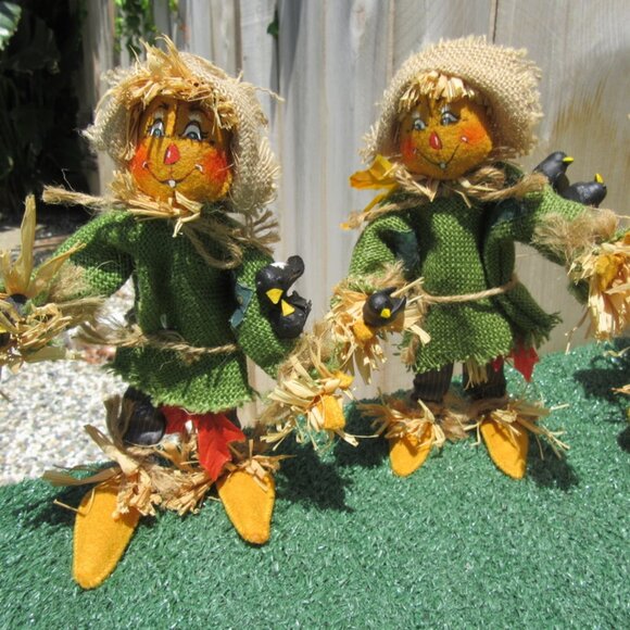 Lot of 6 Annalee 2007 Fall Autumn Thanksgiving Scarecrow Figures Mouse - Picture 4 of 8